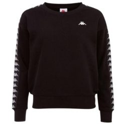 Bluza damska Kappa Janka. Czarne bluzy Kappa, l, bez wzorów, z bawełny, bez kaptura. Za 101.99 zł.