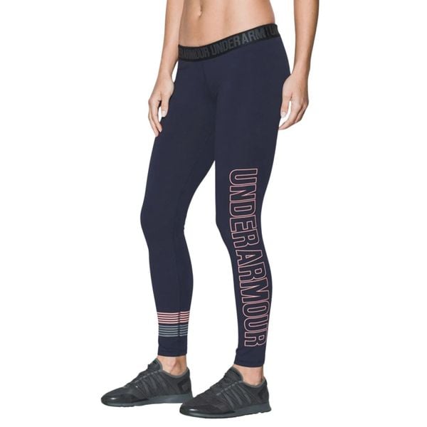 Legginsy treningowe damskie Under Armour Favorite. Niebieskie legginsy Under Armour, bez wzorów, z bawełny, do biegania. W wyprzedaży za 122.00 zł.