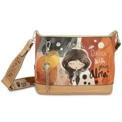 Pomarańczowa Stylowa Torebka Damska Anekke Z Serii Alma. Brązowe listonoszki Anekke, bez wzorów, boho, bez dodatków. Za 349.00 zł.