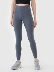 4F LEGGINSY DAMSKIE DŁUGIE Z WYSOKIM STANEM KOLOR SZARY. Szare legginsy 4f, xs, bez wzorów, z bawełny, z podwyższonym stanem, długie. Za 79.99 zł.