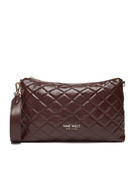 Nine West Torebka CEO-AGATHA-LA482-3035 Brązowy. Brązowe listonoszki Nine West, bez wzorów, z materiału, bez dodatków. Za 179.99 zł.