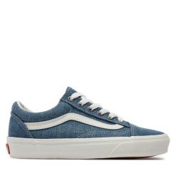 Tenisówki Vans. Niebieskie trampki Vans, bez wzorów, bez zapięcia. Za 399.99 zł.