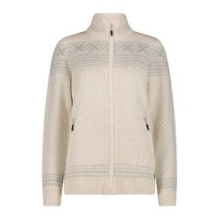Damski sweter zapinany na zamek CMP. Białe kardigany CMP, m, bez wzorów, z tkaniny. Za 372.50 zł.