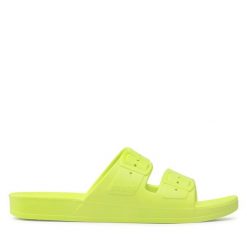 Klapki Freedom Moses. Zielone klapki Freedom Moses, bez wzorów, bez obcasa. Za 179.99 zł.