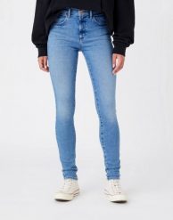 WRANGLER HIGH RISE SKINNY DAMSKIE SPODNIE JEANSOWE JEANSY RIVER W27H4741G 112145956. Jeansy Wrangler, l, bez wzorów. Za 239.99 zł.