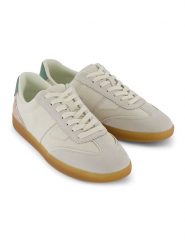 TOMS Skórzane sneakersy w kolorze jasnoróżowo-zielono-kremowym rozmiar: 38,5. Brązowe trampki Toms, bez wzorów, bez zapięcia. Za 193.70 zł.