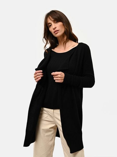 Just Cashmere Kaszmirowy kardigan "Brooke" w kolorze czarnym rozmiar: XXL. Czarne kardigany Just Cashmere, xxl, bez wzorów, z kaszmiru. Za 553.45 zł.