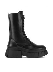 DeeZee Trapery HY305-21 Czarny. Czarne botki DeeZee, z materiału. Za 229.99 zł.