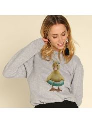 WOOOP Bluza "Duck Bouee" w kolorze szarym rozmiar: M. Szare bluzy Wooop, m, bez wzorów, bez kaptura. Za 108.99 zł.