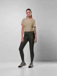 Salewa Legginsy trekkingowe "Puez Hemp" w kolorze khaki rozmiar: 42. Brązowe legginsy Salewa, bez wzorów, z podwyższonym stanem, outdoorowe. Za 236.05 zł.