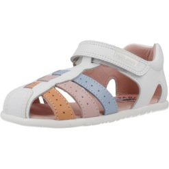 Sandały PABLOSKY 037707P Biały. Białe sandały PABLOSKY, bez wzorów, ze skóry, bez obcasa, bez zapięcia. Za 219.99 zł.
