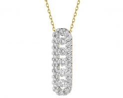 Naszyjnik z żółtego złota z brylantami - 0,33 ct - próba 585. Żółte naszyjniki Apart, z brylantem, złote. Za 5,090.00 zł.