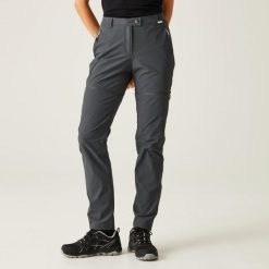 Spodnie damskie z odpinanymi nogawkami Mountain Zip Off. Szare spodnie sportowe Regatta, l, bez wzorów, trekkingowe. W wyprzedaży za 249.99 zł.