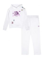 Bluza z bawełna z kaptur na czas wolny na co dzień. Białe bluzy LEONE 1947 APPAREL, bez wzorów, z bawełny, bez kaptura. Za 303.12 zł.