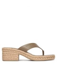 Calvin Klein Klapki Block Heel Espa 50 Thong Lth HW0HW02902 Brązowy. Brązowe klapki Calvin Klein, bez wzorów, ze skóry, bez obcasa. Za 529.99 zł.