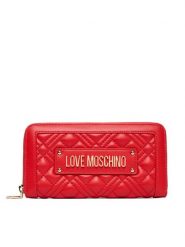 LOVE MOSCHINO Duży Portfel Damski JC5600PP0NLA0500 Czerwony. Czerwone portfele Love Moschino, bez wzorów, ze skóry. Za 439.99 zł.