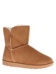 ISLAND BOOT Botki zimowe "Chloe" w kolorze jasnobrązowym rozmiar: 40. Brązowe botki Island Boot, na zimę, bez wzorów, z materiału, bez obcasa, bez zapięcia. Za 149.66 zł.