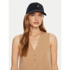 Czapka z daszkiem Tommy Hilfiger. Niebieskie czapki TOMMY HILFIGER, bez wzorów. Za 139.99 zł.