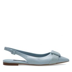 Baleriny GINO ROSSI. Niebieskie baleriny Gino Rossi, bez wzorów, bez obcasa. Za 239.99 zł.