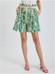 Orsay Szorty w kolorze zielono-kremowym rozmiar: 32. Zielone szorty Orsay, bez wzorów, z tkaniny. Za 56.99 zł.