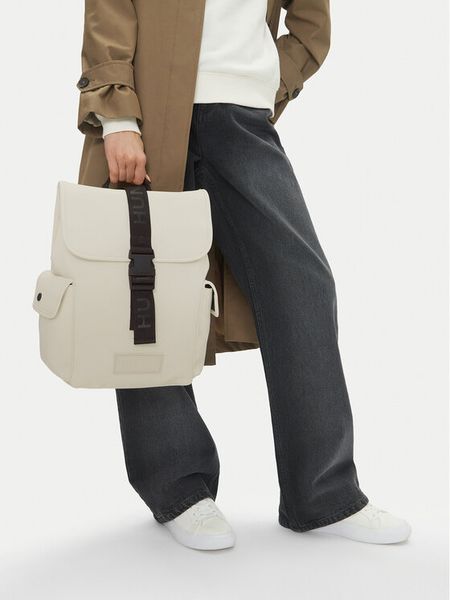 Hunter Plecak HTR-E-005-05 Beżowy. Brązowe plecaki Hunter, bez wzorów, ze skóry. Za 249.99 zł.