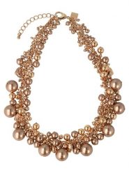 Otazu Pozłacany naszyjnik z perłami - dł. 41 cm rozmiar: onesize. Brązowe naszyjniki Otazu, z perłą, pozłacane. Za 404.99 zł.