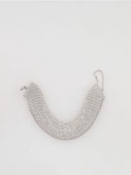Naszyjnik choker - srebrny. Szare naszyjniki Reserved, srebrne. Za 99.99 zł.