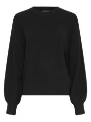 MOSS COPENHAGEN Sweter "Acentia Rachelle" w kolorze czarnym rozmiar: M/L. Czarne swetry Moss Copenhagen, l, bez wzorów, prążkowane, bez ramiączek. Za 154.95 zł.