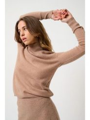 AUTHENTIC CASHMERE Kaszmirowy sweter "Eileen" w kolorze beżowym rozmiar: S. Brązowe swetry AUTHENTIC CASHMERE, s, bez wzorów, z kaszmiru, bez ramiączek. Za 286.84 zł.