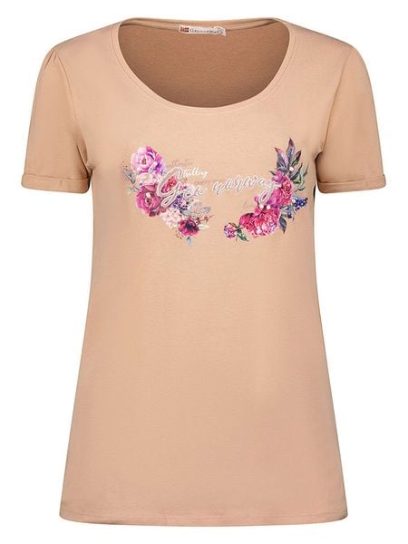 Geographical Norway Koszulka "Jacacia" w kolorze jasnoróżowym rozmiar: XL. Różowe bluzki Geographical Norway, xl, bez wzorów, bez kołnierzyka, bez ramiączek. Za 35.10 zł.