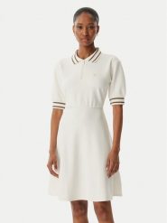 Armani Exchange Sukienka codzienna XW001739 AF13401 U1003 Kremowy Regular Fit. Białe sukienki Armani Exchange, na co dzień, m, bez wzorów, z syntetyku, bez kołnierzyka, bez ramiączek, proste. Za 689.99 zł.