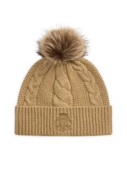 LAUREN RALPH LAUREN Czapka 454P23548001 Brązowy jasny. Brązowe czapki Lauren Ralph Lauren, bez wzorów, z poliesteru. Za 419.99 zł.