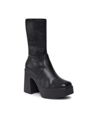 Steve Madden Botki Low Phoenix SM11002629 SM11002629-001 Czarny. Czarne botki Steve Madden, bez wzorów, ze skóry, bez obcasa, na słupku, bez zapięcia. Za 749.99 zł.