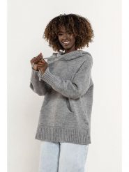 Awama Sweter w kolorze szarym rozmiar: L/XL. Szare swetry Awama, l, bez wzorów, bez ramiączek. Za 239.99 zł.