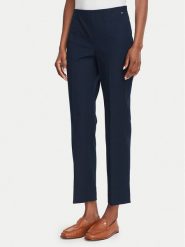 Tommy Hilfiger Spodnie materiałowe WW0WW51745 Granatowy Slim Fit. Niebieskie spodnie materiałowe TOMMY HILFIGER, bez wzorów, z bawełny. Za 489.99 zł.