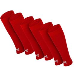 Getry Piłkarskie Bez Stopy Pro - 6 par - Czerwony. Czerwone legginsy sportowe XTREME SOCKSWEAR, bez wzorów, z materiału, na fitness i siłownię. Za 210.49 zł.