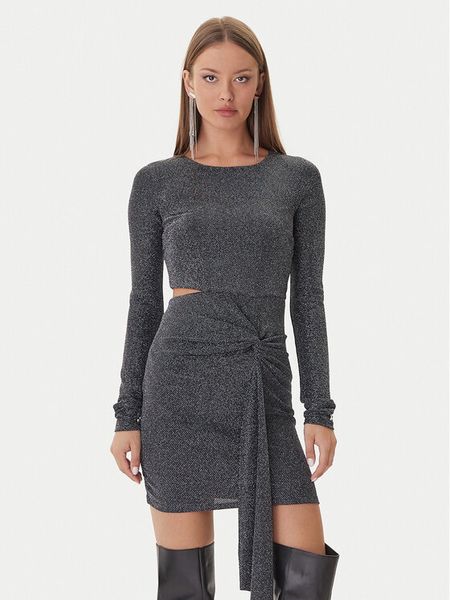 Patrizia Pepe Sukienka koktajlowa 2A2972/J340-K478 Czarny Regular Fit. Czarne sukienki Patrizia Pepe, bez wzorów, z syntetyku, wizytowe, bez kołnierzyka, bez ramiączek. Za 1,249.00 zł.