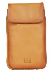 Bellicci Skórzana torebka "Kia" w kolorze pomarańczowym na telefon - 11 x 19 x 2 cm rozmiar: onesize. Pomarańczowe torby na ramię Bellicci, bez wzorów, z materiału, przez ramię, bez dodatków. Za 113.99 zł.