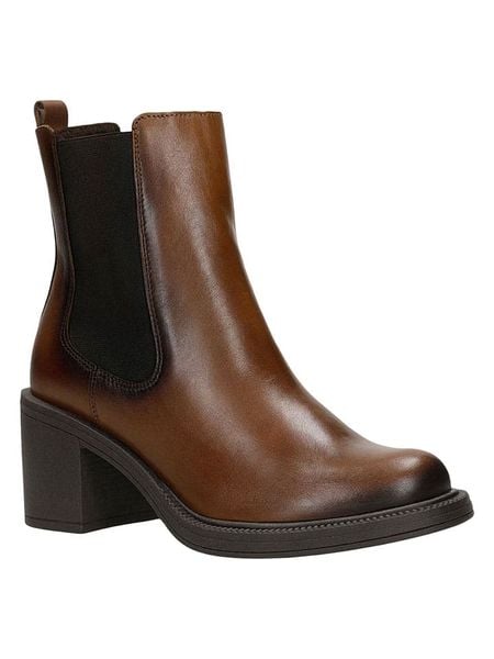 Wojas Skórzane botki w kolorze brązowym rozmiar: 37. Brązowe botki Wojas, bez wzorów, bez obcasa, bez zapięcia. Za 308.91 zł.