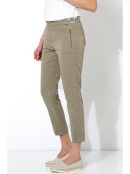 Relaxed by TONI Spodnie w kolorze khaki rozmiar: W26. Brązowe spodnie materiałowe Relaxed by TONI, bez wzorów, z materiału. Za 92.64 zł.