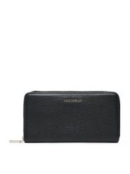 Coccinelle Duży Portfel Damski MW5 Metallic Soft E2 MW5 11 04 01 Czarny. Czarne portfele Coccinelle, bez wzorów, ze skóry. Za 489.99 zł.