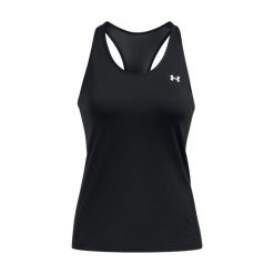Damski tank top Under Armour HeatGear® Racer. Białe topy Under Armour, bez wzorów, bez kołnierzyka, bez ramiączek. Za 194.00 zł.