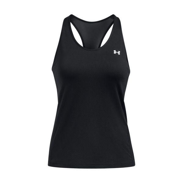 Damski tank top Under Armour HeatGear® Racer. Białe topy Under Armour, bez wzorów, bez kołnierzyka, bez ramiączek. Za 194.00 zł.