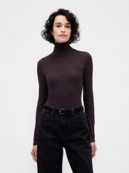 GAP Golf w kolorze brązowym rozmiar: L. Brązowe golfy GAP, l, bez wzorów, z bawełny, bez ramiączek. Za 91.56 zł.