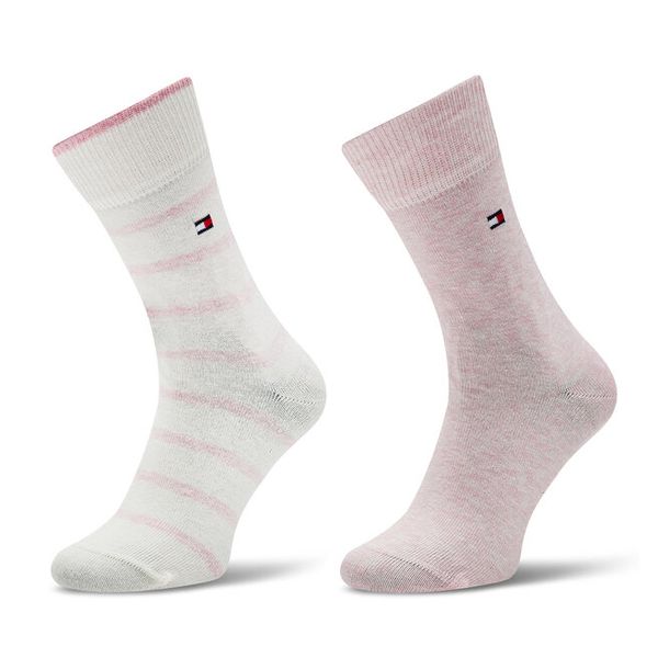 Skarpety długie Tommy Hilfiger. Czerwone skarpety TOMMY HILFIGER, bez wzorów. Za 49.99 zł.
