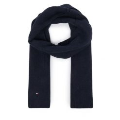 Szalik Tommy Hilfiger. Niebieskie szaliki TOMMY HILFIGER, bez wzorów. Za 289.99 zł.