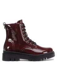 DeeZee Botki WYL3972-1 Bordowy. Czerwone botki DeeZee, bez wzorów, z materiału, bez obcasa, na płaskiej podeszwie, bez zapięcia. Za 179.99 zł.