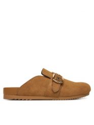 Guess Klapki FLPGAL ESU06 Brązowy. Brązowe klapki Guess, z aplikacjami, z materiału, bez obcasa. Za 549.99 zł.