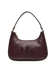 Calvin Klein Torebka Bold Ck Small Shoulder Bag LV04F3230G Bordowy. Czerwone torebki klasyczne Calvin Klein, bez wzorów, ze skóry, bez dodatków. Za 429.99 zł.