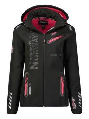 Geographical Norway Kurtka softshellowa "Assor" w kolorze czarnym rozmiar: M. Czarne kurtki sportowe Geographical Norway, m, bez wzorów, bez kaptura, outdoorowe. Za 233.33 zł.